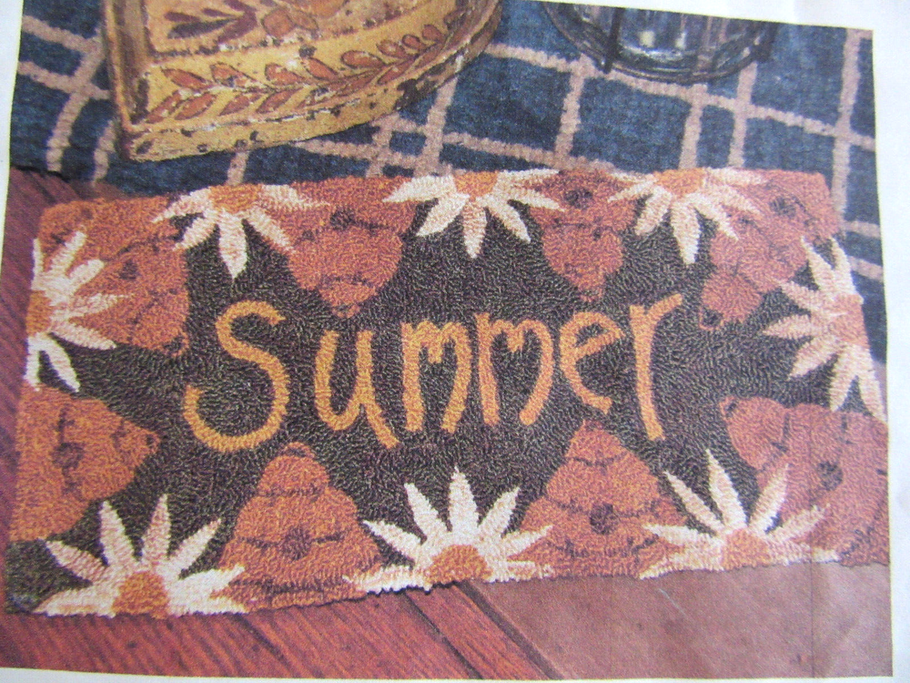 The Old Tattered Flag SUMMER Punch Needle Embroidery pattern fabric