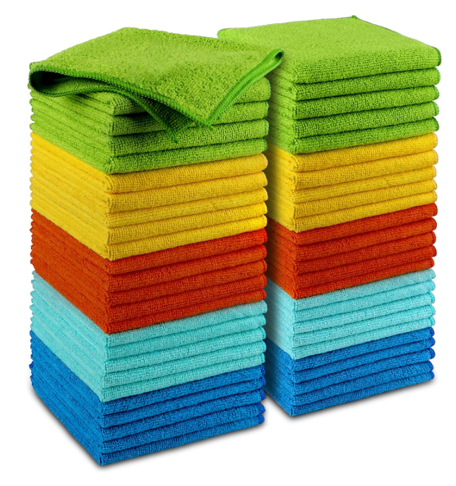 Microfiber Cleaning Cloth Set of 10 Towel Rag Car Polishing Detailing No-Scratch