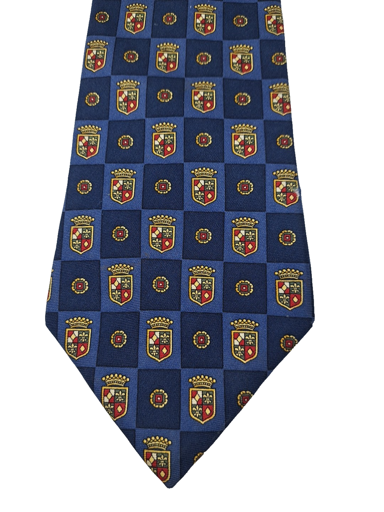 Vintage Tommy Hilfiger Silk Mens Tie Embroidered Logo Made in USA