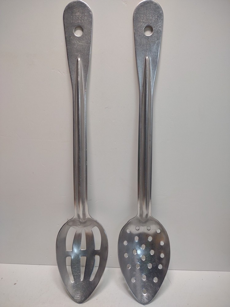 TOCCOA Stainless Steel Slotted Serving Spoon Strainer 13