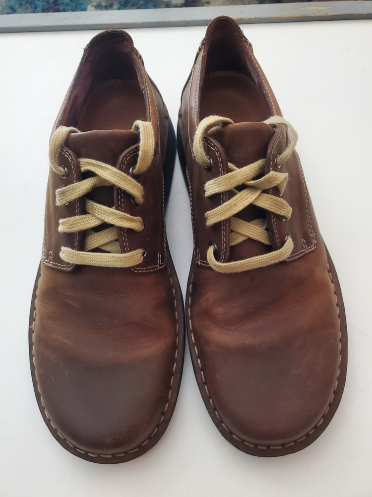 CLARKS NEBULAE Brown Leather Oxford Lace Up Shoes for Men Size 8.5