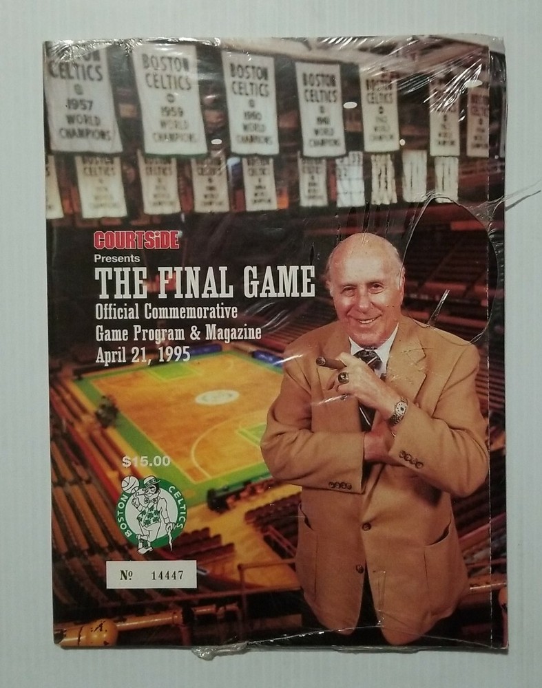 Boston Celtics - The Final Game at Boston Garden Official Program 4/21/95 Sealed