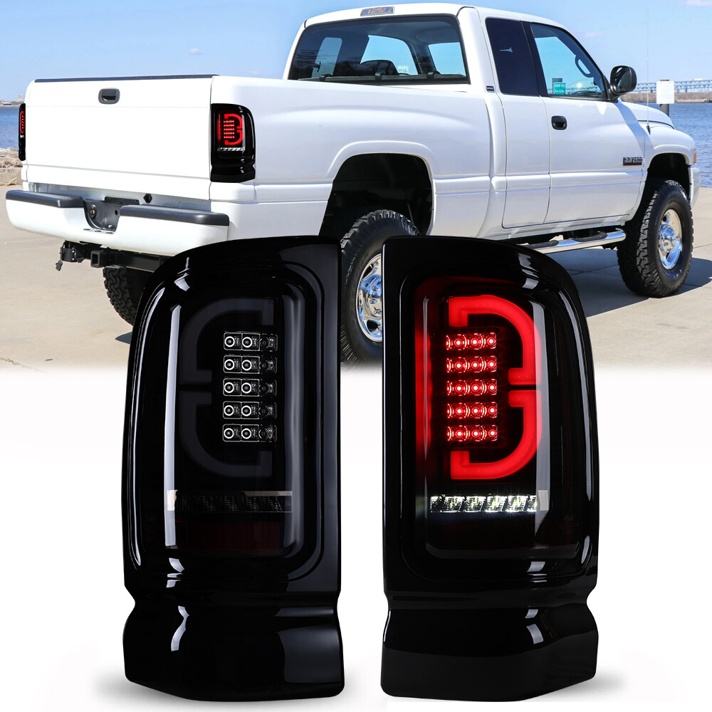 94-01 Dodge Ram 1500/2500/3500 Black Smoked LED Tail Lights