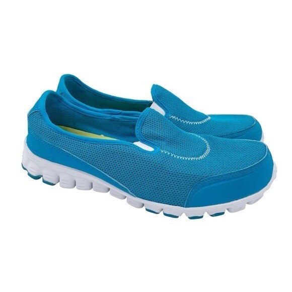 Skechers Memory Foam Go Walk Slip On Sneakers in Bright Blue Women Size 9