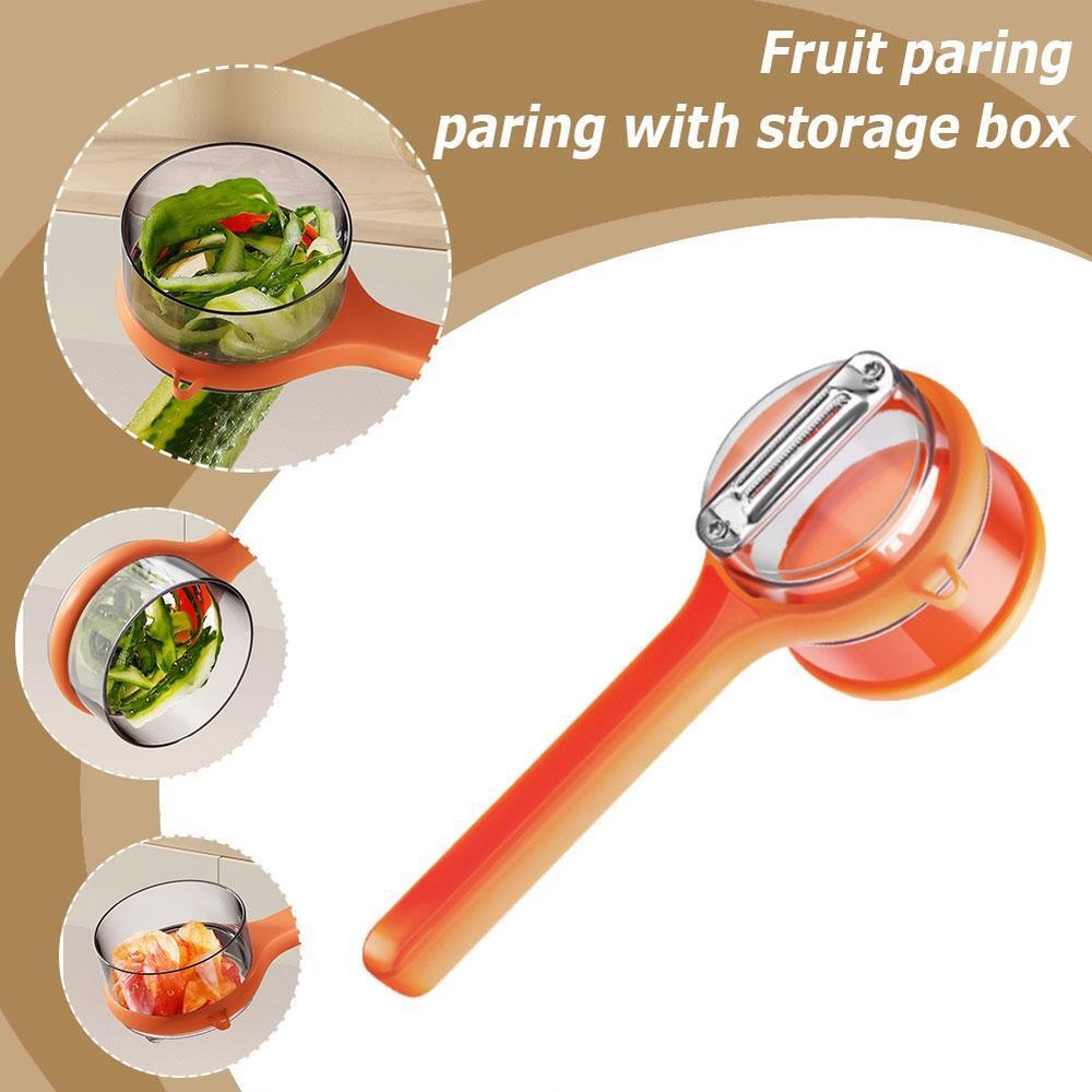 🔥Efficient Vegetable Peeler with Bucket Storage & Scratching Fruit and Potato Peeling