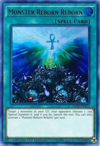 Monster Reborn Reborn FLOD-ENSP1 Limited Edition x1 Moderately Played TCG Card