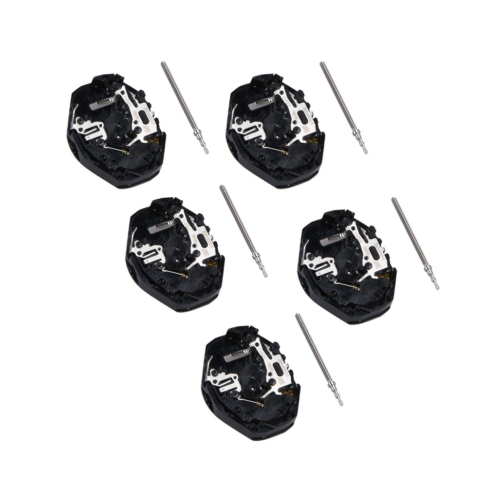 5-Pack Black PC21 Japan Quartz Watch Movement Replacement Parts
