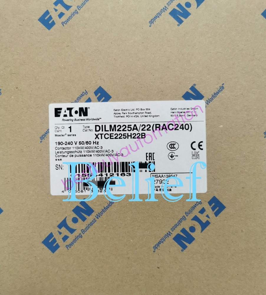 1pc EATON DILM225A/22 RAC240 XTCE225H22B Brand New Contactor Fast Shipping DHL*H