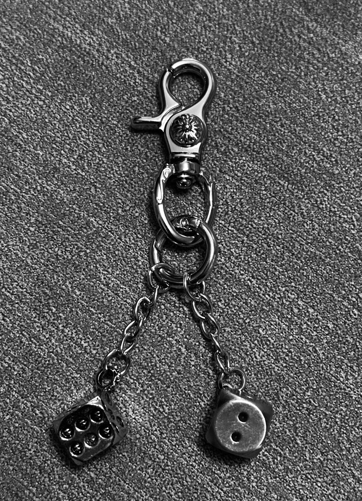 Chrome Hearts STYLE Clip & Dice Key Chain