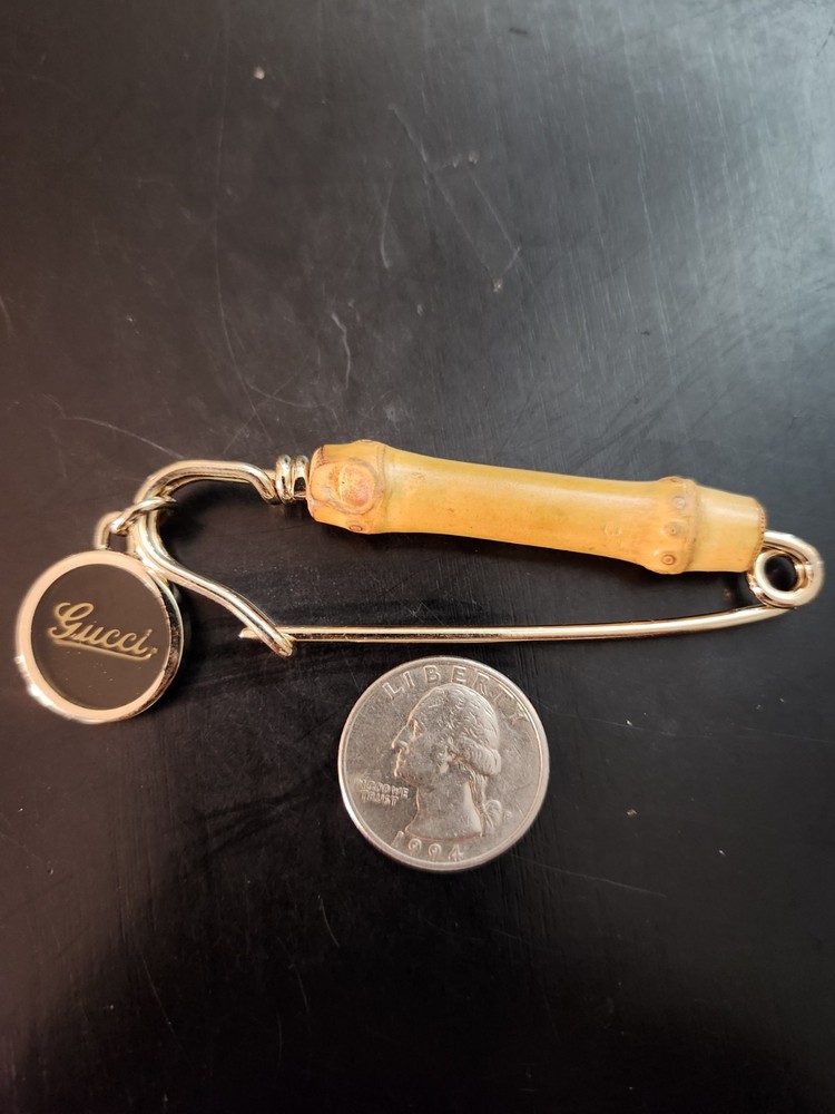 Gucci Bamboo Pin and Brooch with Gold-Tone Accents #C0652