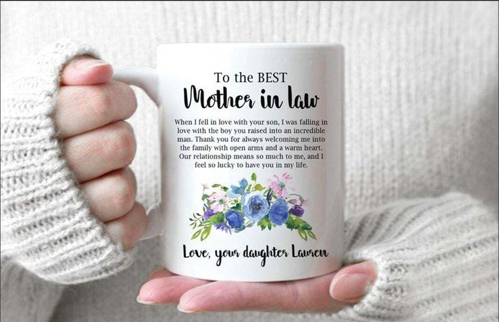 To The Best Mother In Law Mug Mother's Day Gift For Mother In Law Custom Mother