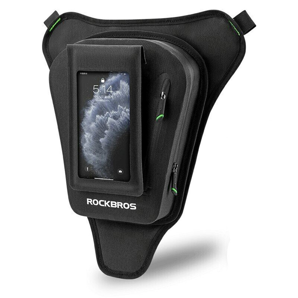 Motorcycle Fuel Tank Bag Touch Screen Strong Magnetic Adsorption Non Slip Black