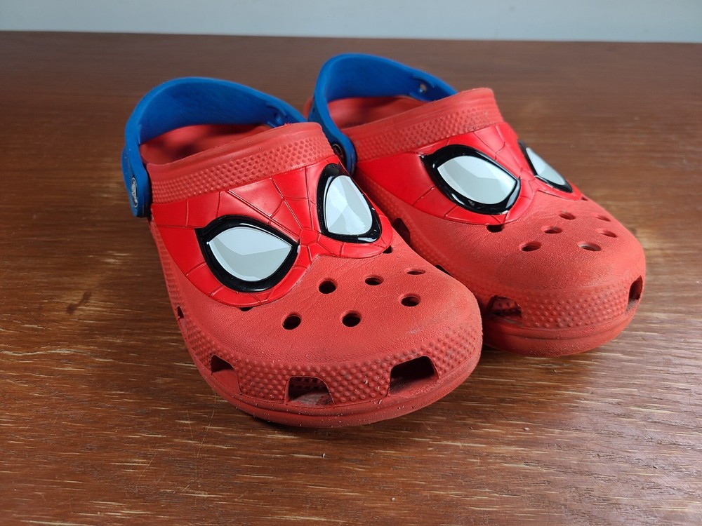 Spider Man Crocs Marvel Superhero Limited Junior Youth Size 3 Slip On