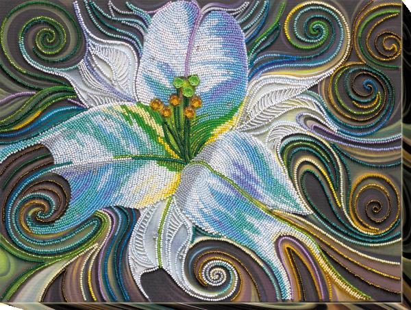 Bead embroidery kit Princess of Flora needlework kit Art canvas beadwork pattern