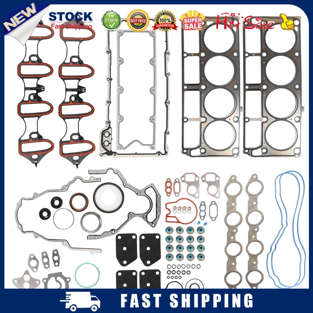 Full Head Gasket Kit for Chevy Tahoe Suburban Yukon Rainier 4.8L 5.3L V8-image