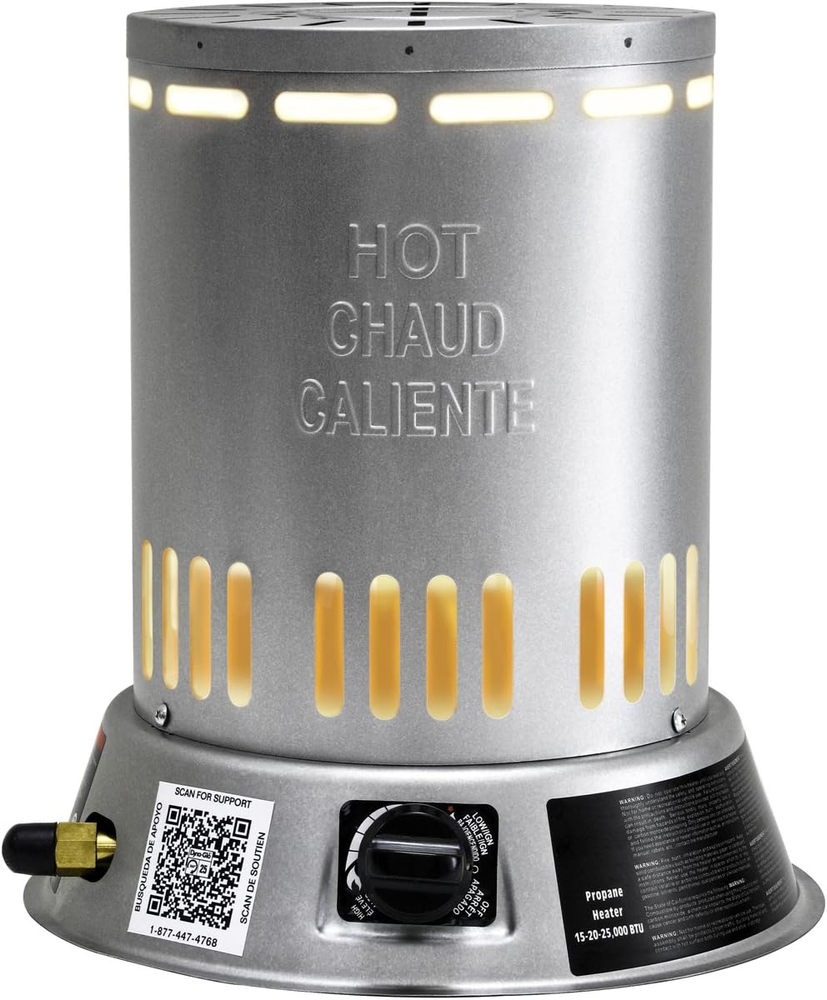 15,000-25,000 BTU Indoor/Outdoor Portable Propane Convection Heater Wi