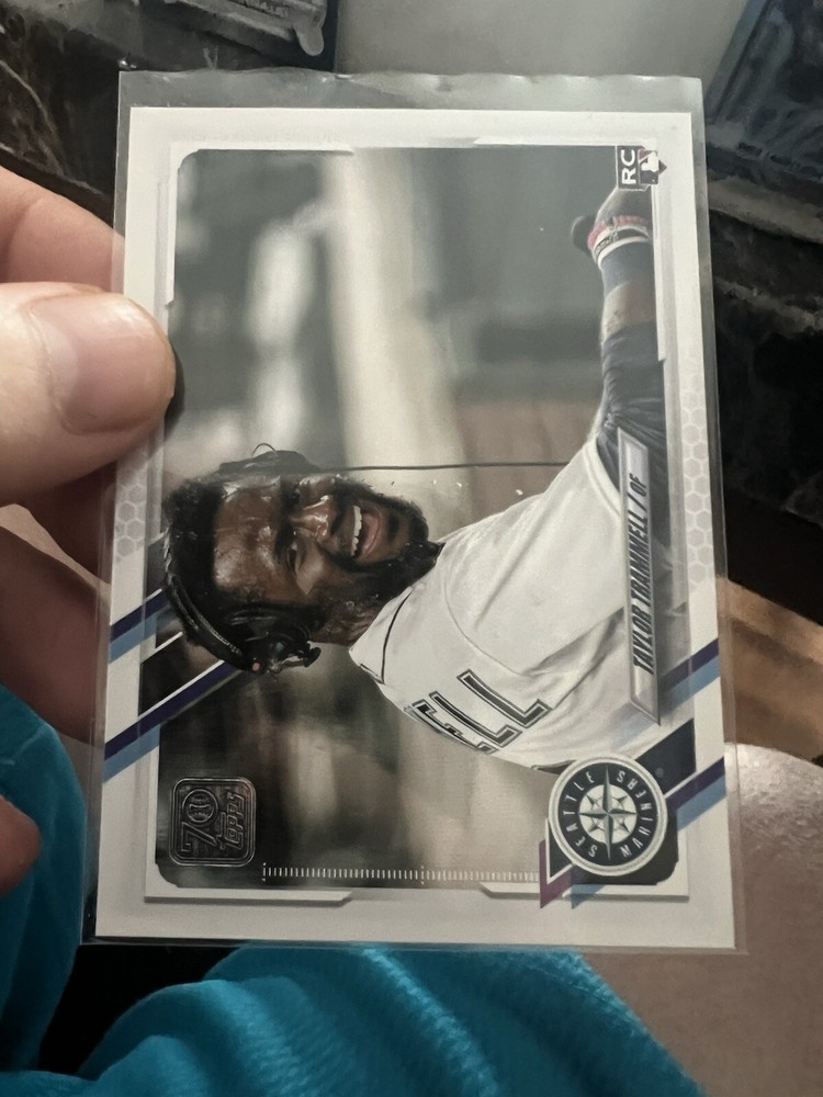 2021 Topps Taylor Trammell RC SSP Photo Variation SP Mariners US47 Rookie Card
