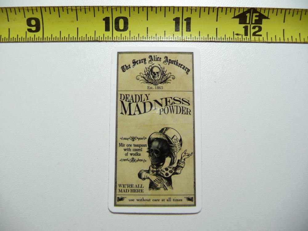 MADNESS POWER MIX VODKA DECAL STICKER WITCHCRAFT POTION SPELL WITCH GOTH