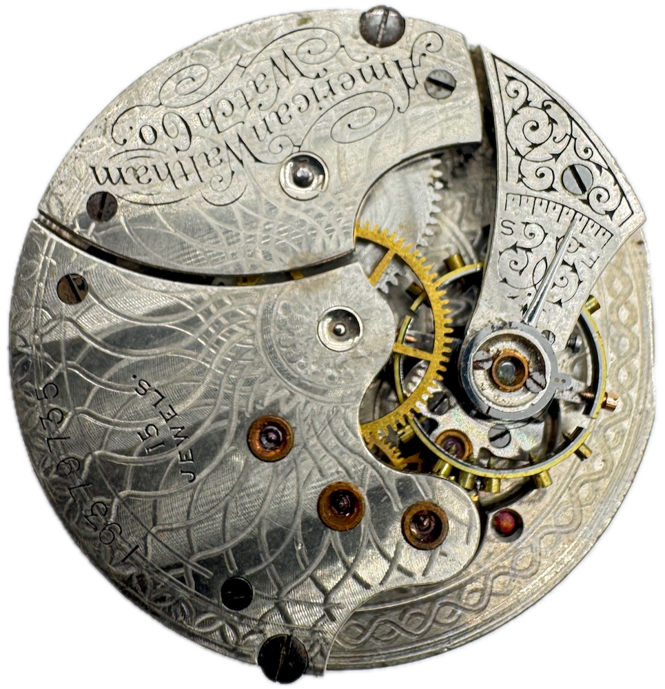 Antique 1913 Waltham 15 Jewel Mechanical Hunter Pocket Watch Movement 6s V USA