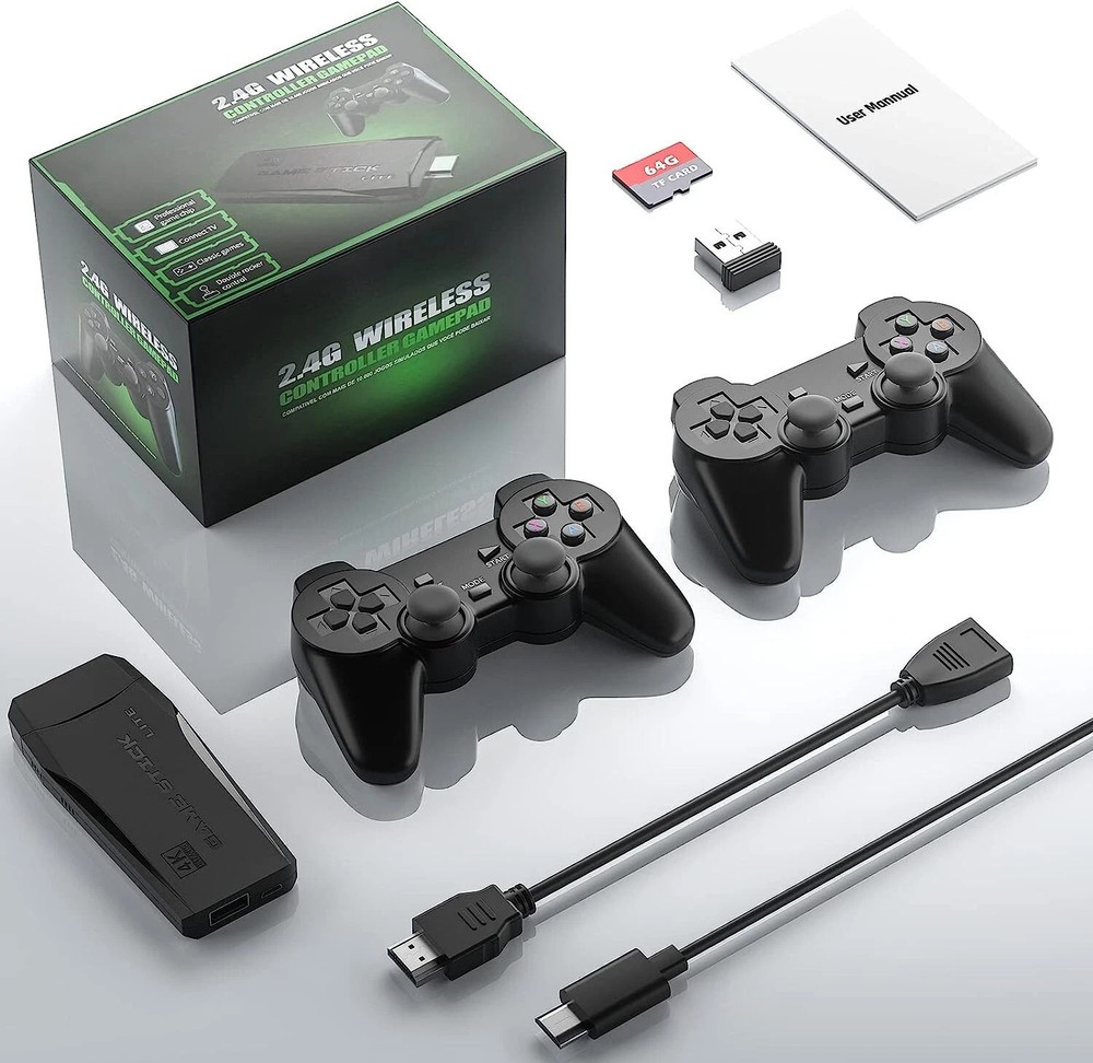 4K Retro Game Console with 20000+ Games and 2 Wireless Controllers Plug & Play