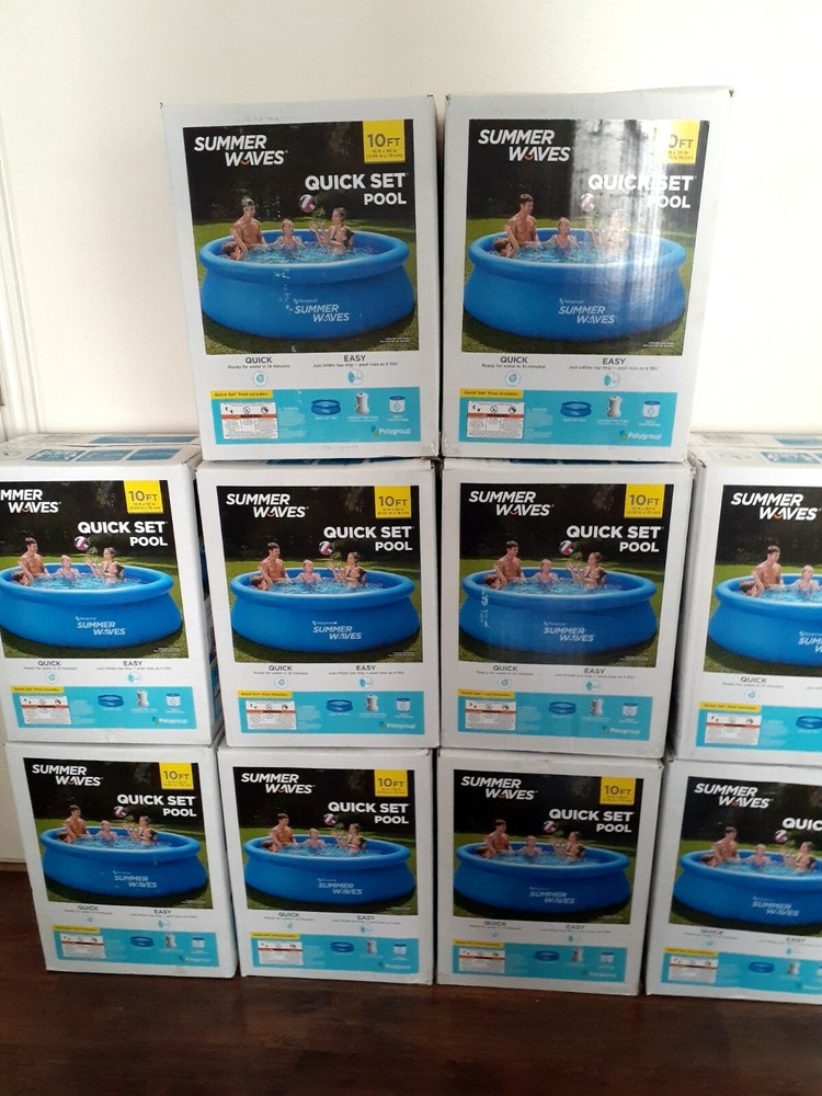Summer Waves 10ft x 30in Quick Set Inflatable Above Ground Pool with Filter Pump