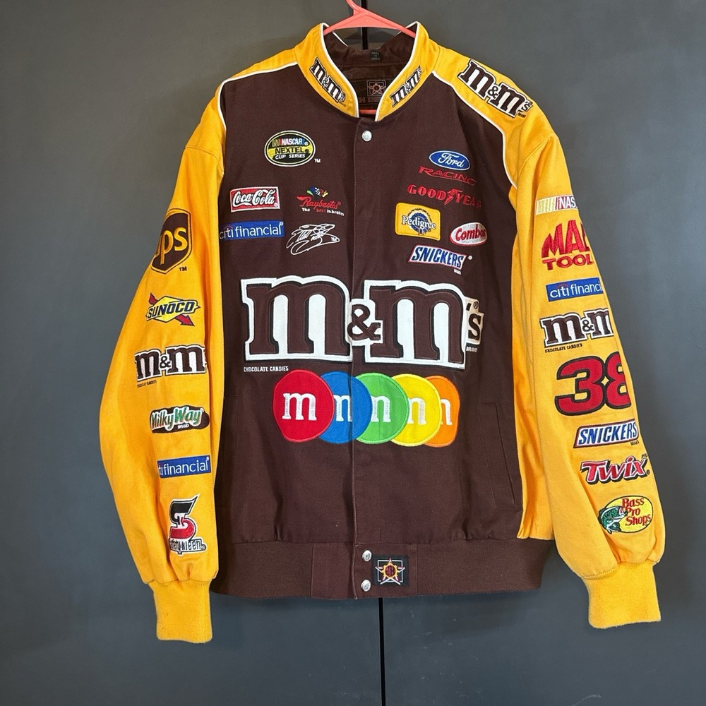 Vintage M&M Racing Jacket by Jeff Hamilton NASCAR XL Rare 2006 Y2K