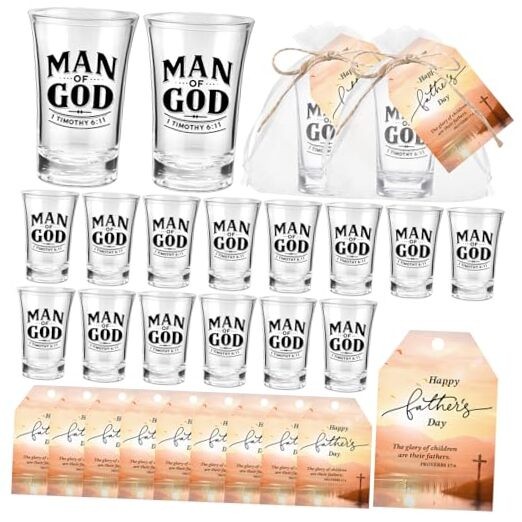 Christian Man of God Acrylic Keychain Set - Bulk 20 for Father's Day Gifts