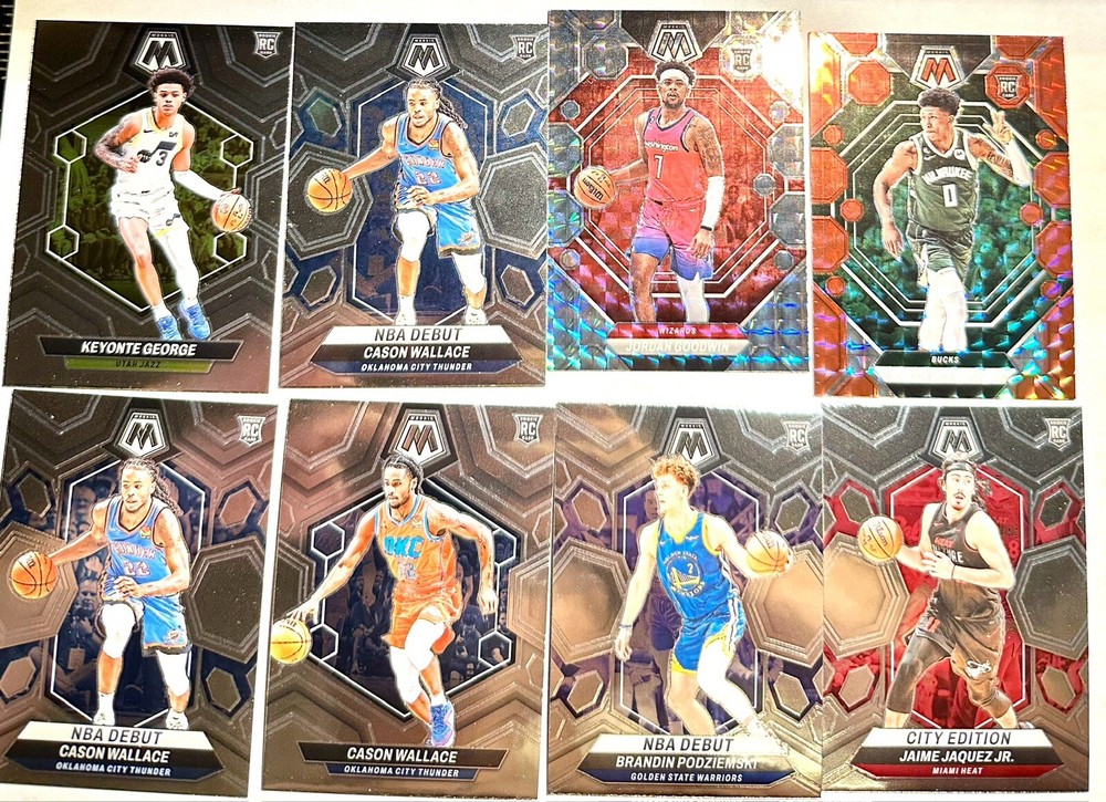 LOT (33) 2022-23-24 MOSAIC RC Brandon Miller, Shaedon Sharpe, Keegan Murray