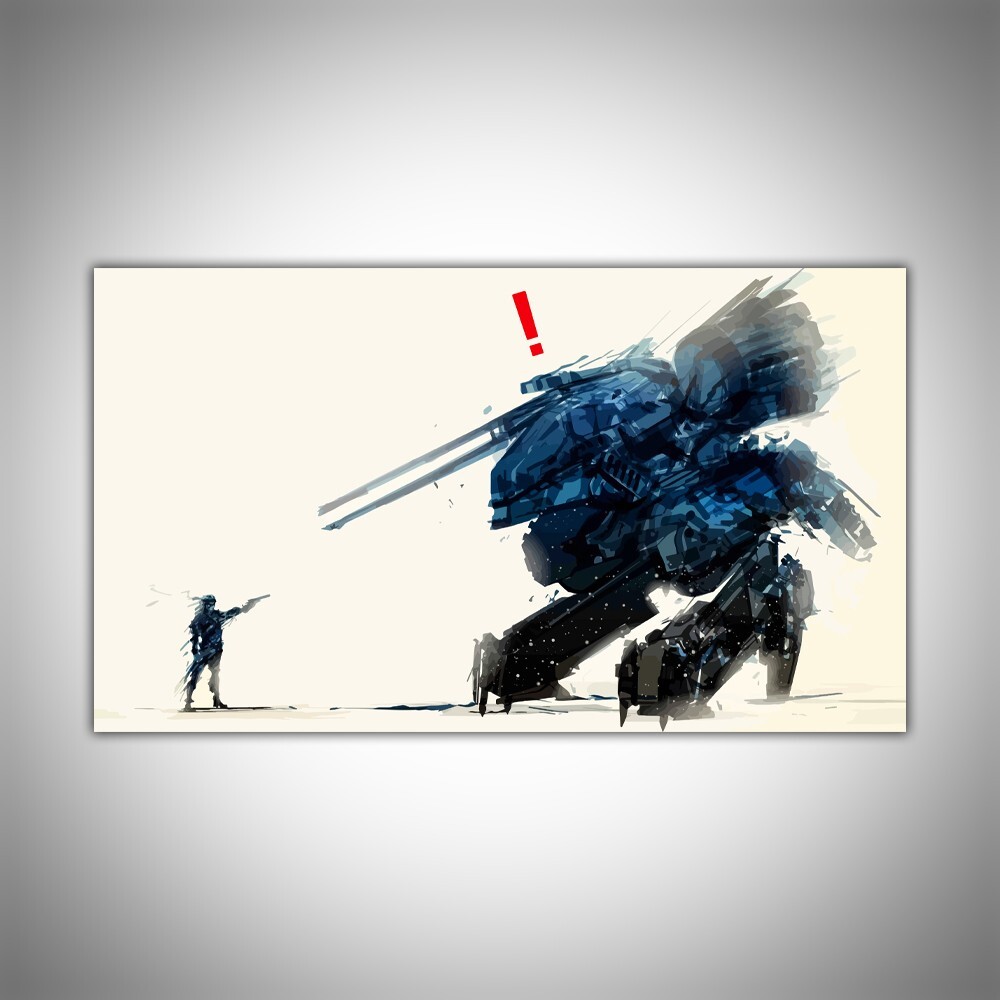 Metal Gear Solid Snake Rex Inspired Gaming Wall Art Gift Quality Print on Canvas