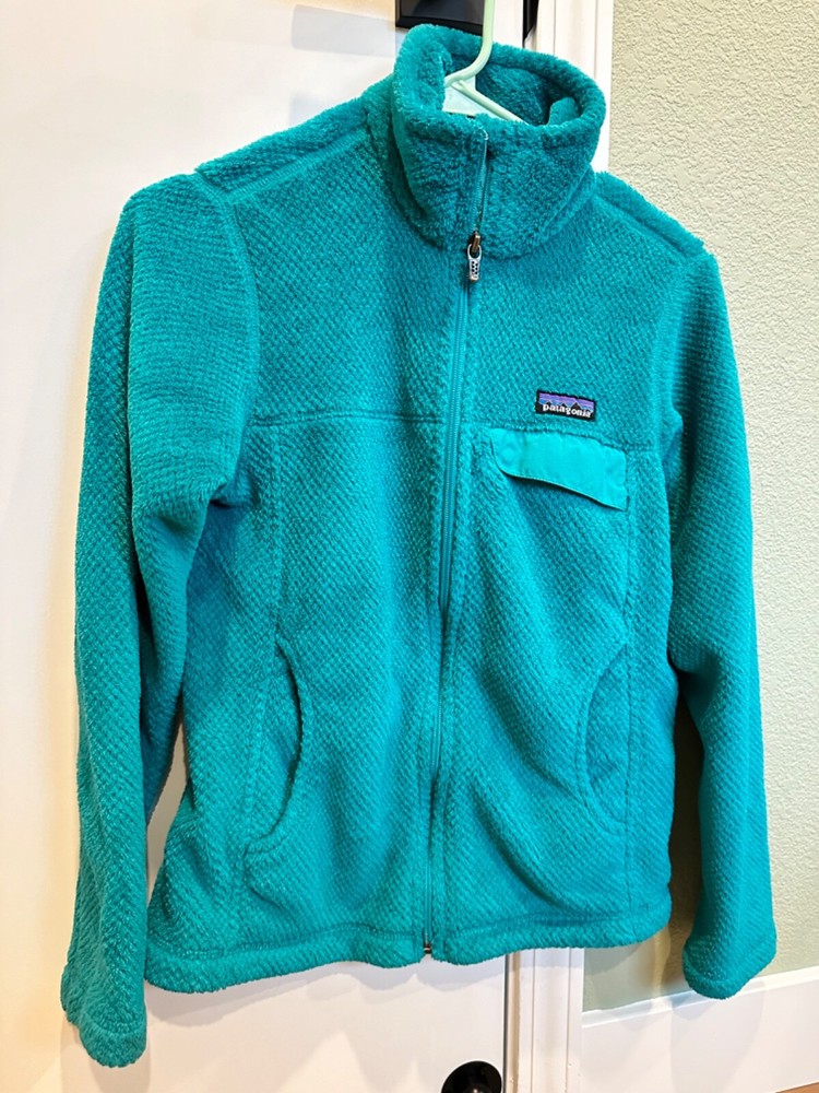 Patagonia Teal Full Zip Classic Fleece Jacket Size S Good Condition