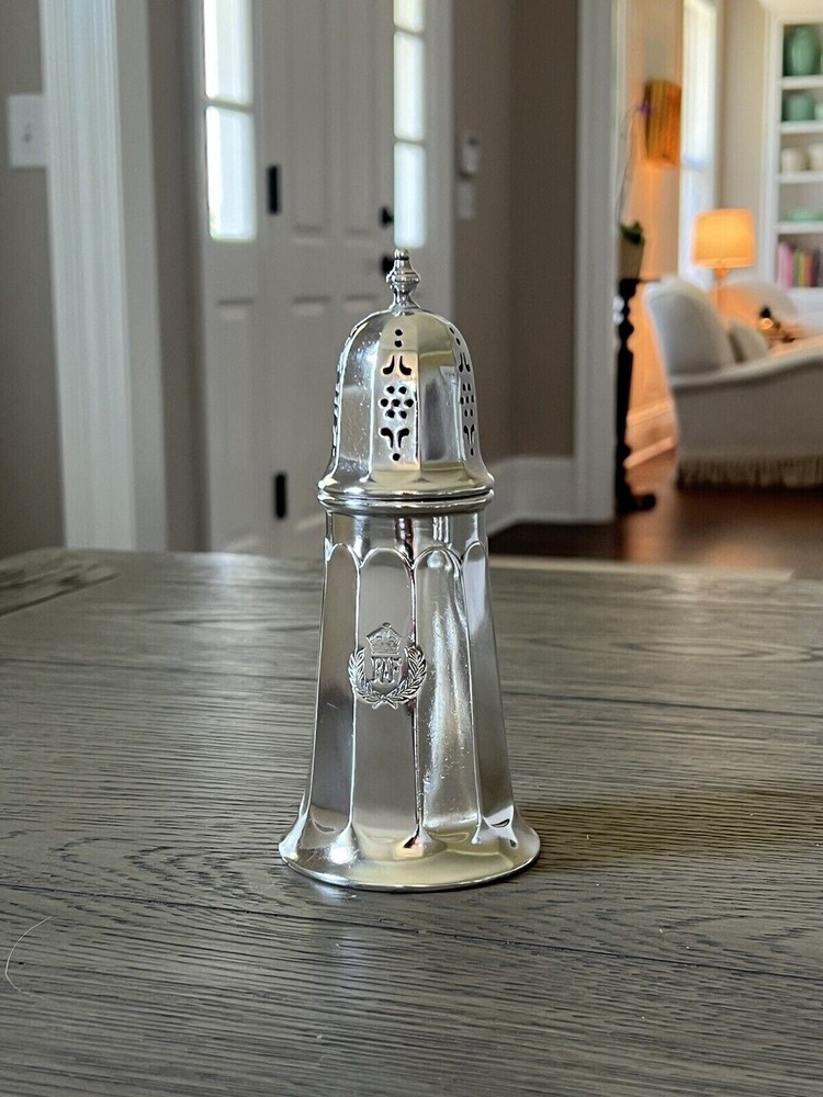 Hotel Silver RAF Royal Air Force 1930's Sugar Caster As seen on Martha Stewart