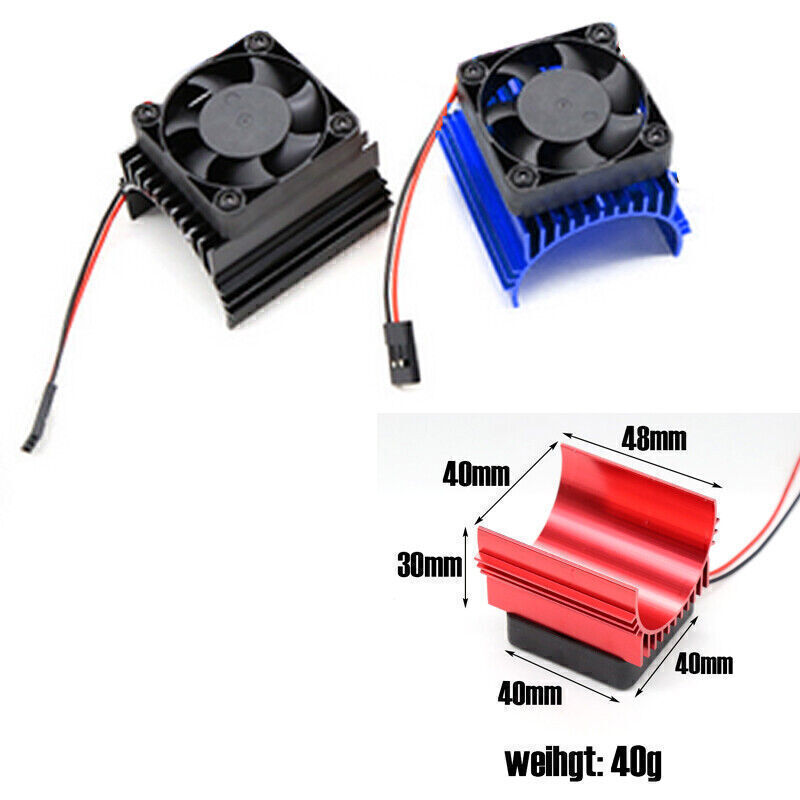Motor Aluminum Heat Sink with 40*40mm Fan Cooling For 4274/1515 Motor 1:8 RC Car