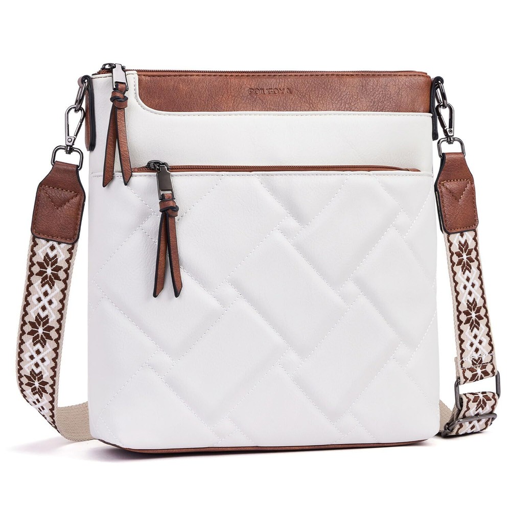 Quilted Crossbody Bags for Women Trendy,Vegan Leather Medium Shoulder Handbag...