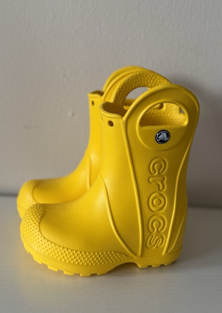 Botas de lluvia Crocs para niños talla C7 Handle It Rain Pull On