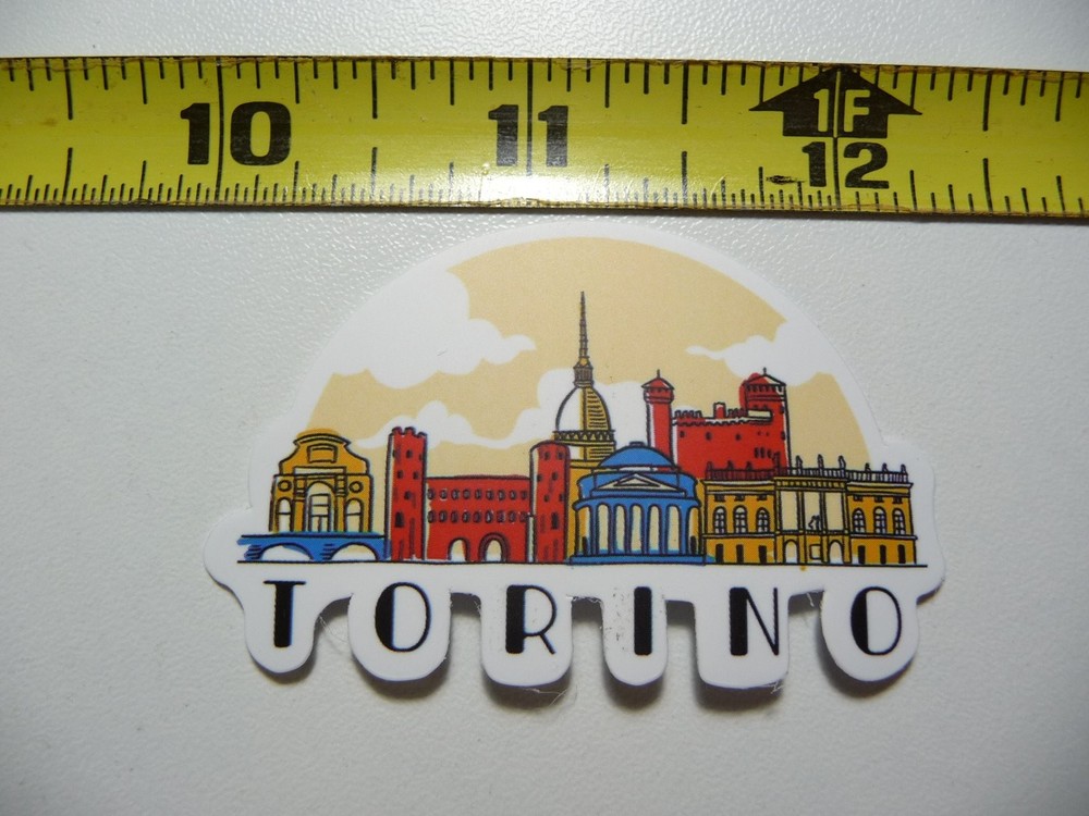 Italy Torino Skyline Sticker Decal for Travel Memories & Souvenirs  