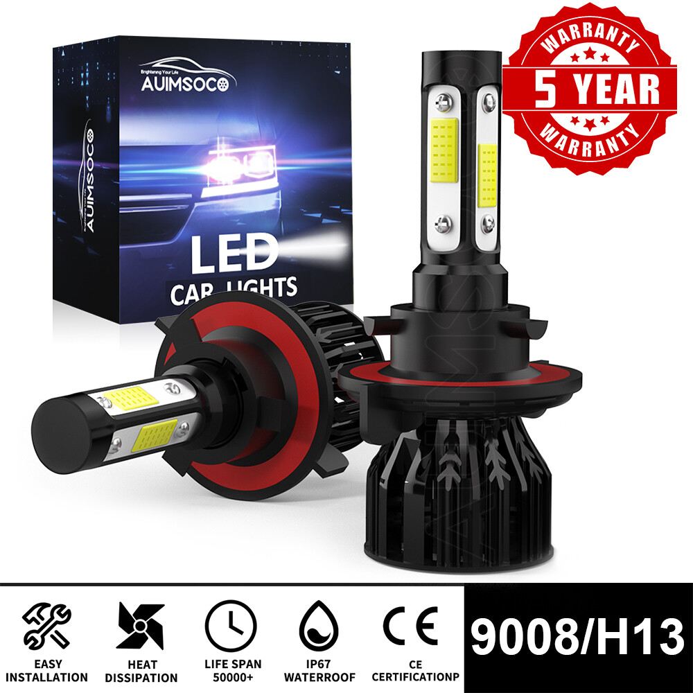 High Low Bulb 9008 Led Headlights 6000K 2x Combo For GMC Yukon XL 1500 2007-2014