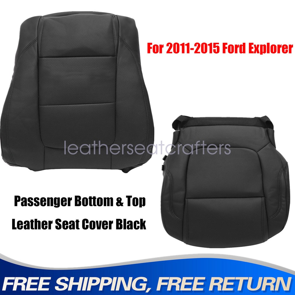 2011-2015 Ford Explorer Limited Black Full Set Seat Covers Bottom & Top