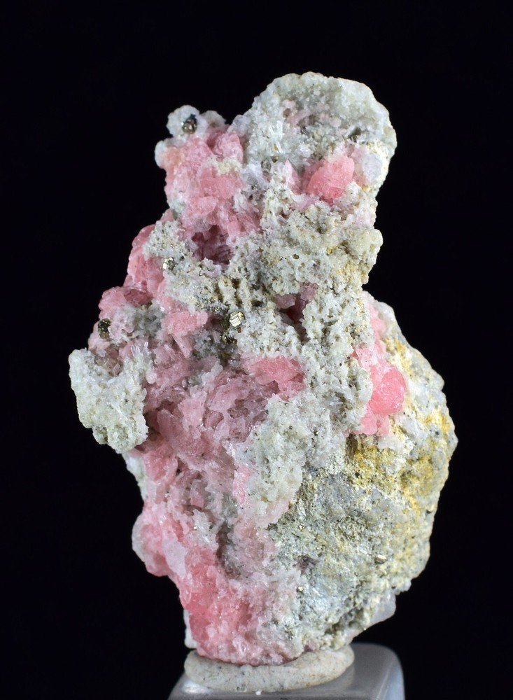 3.2cms RHODOCHROSITE FLUORITE PYRITE CHINA CRYSTAL RHOMBOHEDRAL MINIATURE RB631