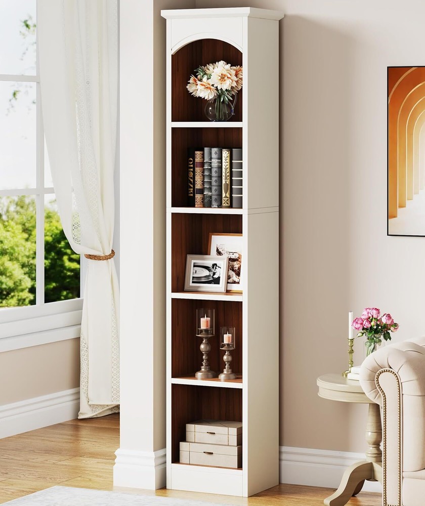 Tribesigns 70.9-Inch Tall 5-Tier Narrow Cube Bookcase Storage Shelf
