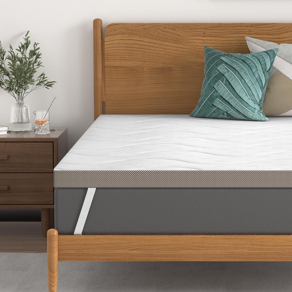 Sleepmax Extra Firm Memory Foam Mattress Topper for Pain Relief Full Size 4 Inch