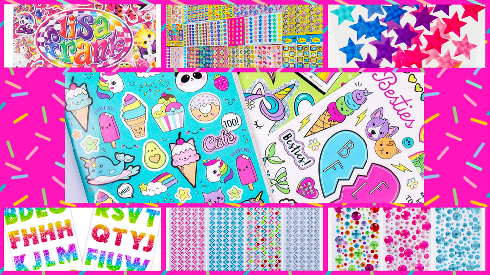 Colorful Cartoon & Video Game Sticker Pack - Assorted Shapes & Sizes for Kids