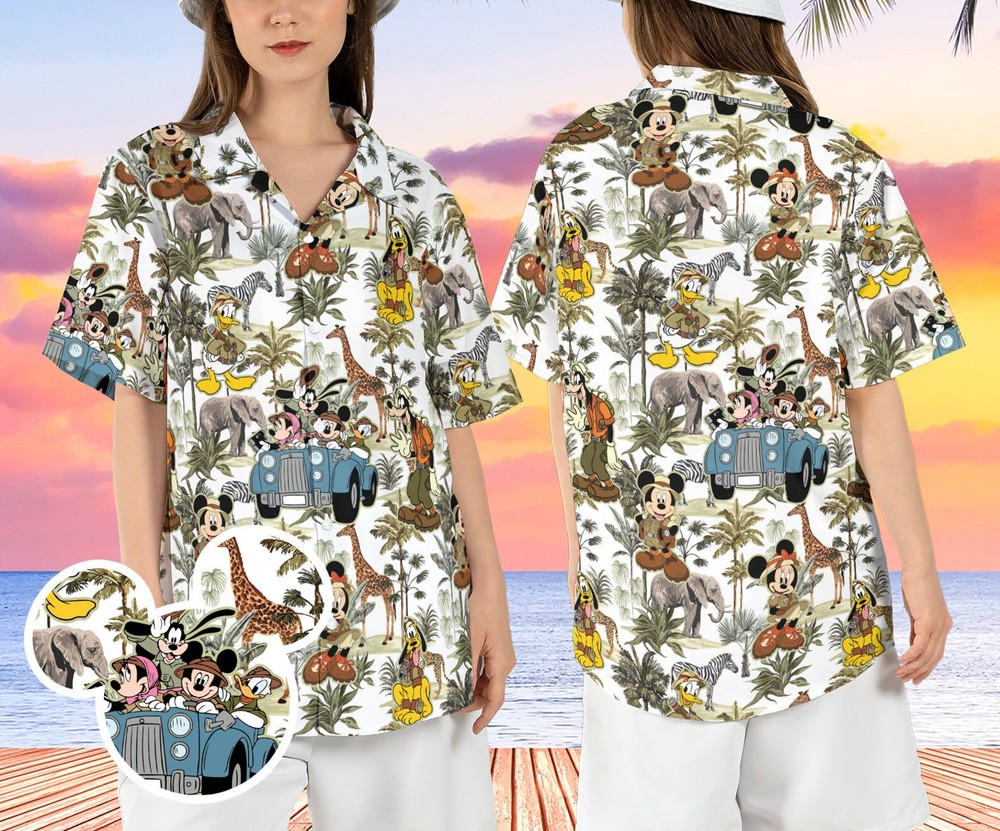 Disneyland Safari Mickey Safari Tropical Hawaii 3D HAWAII SHIRT Best Price