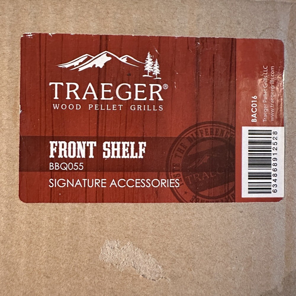 Traeger Grill Front Shelf BBQ055 Signature Accessory Wood Pellet BAC016