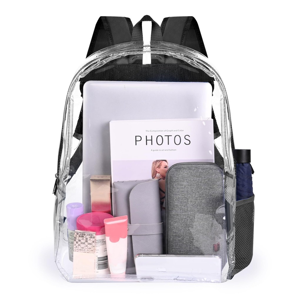 Clear Backpack, Clear Backpacks for Girls Boys See Through Backpack Heavy Dut...