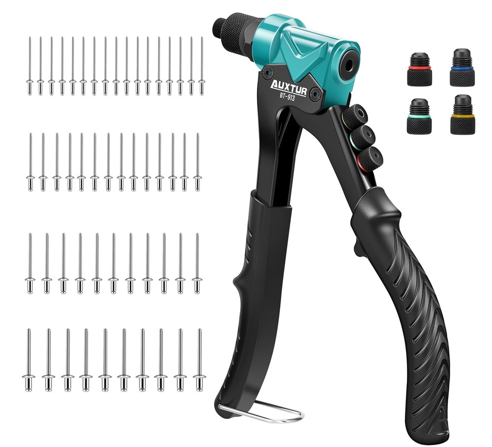 One-Handed Rivet Gun, Pop Rivet Gun Set, Professional Hand Riveter, Manual Ri...