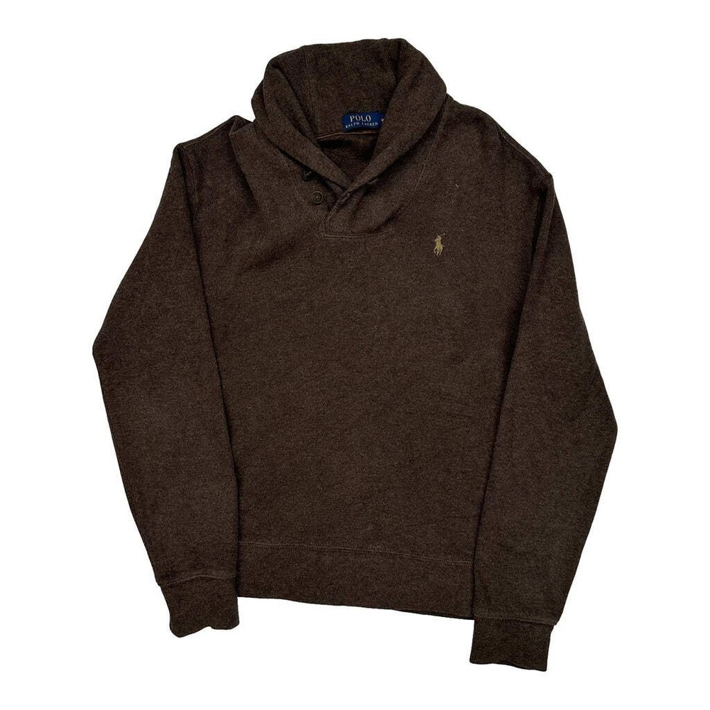 Polo By Ralph Lauren Sweater - Medium Brown Cotton Blend