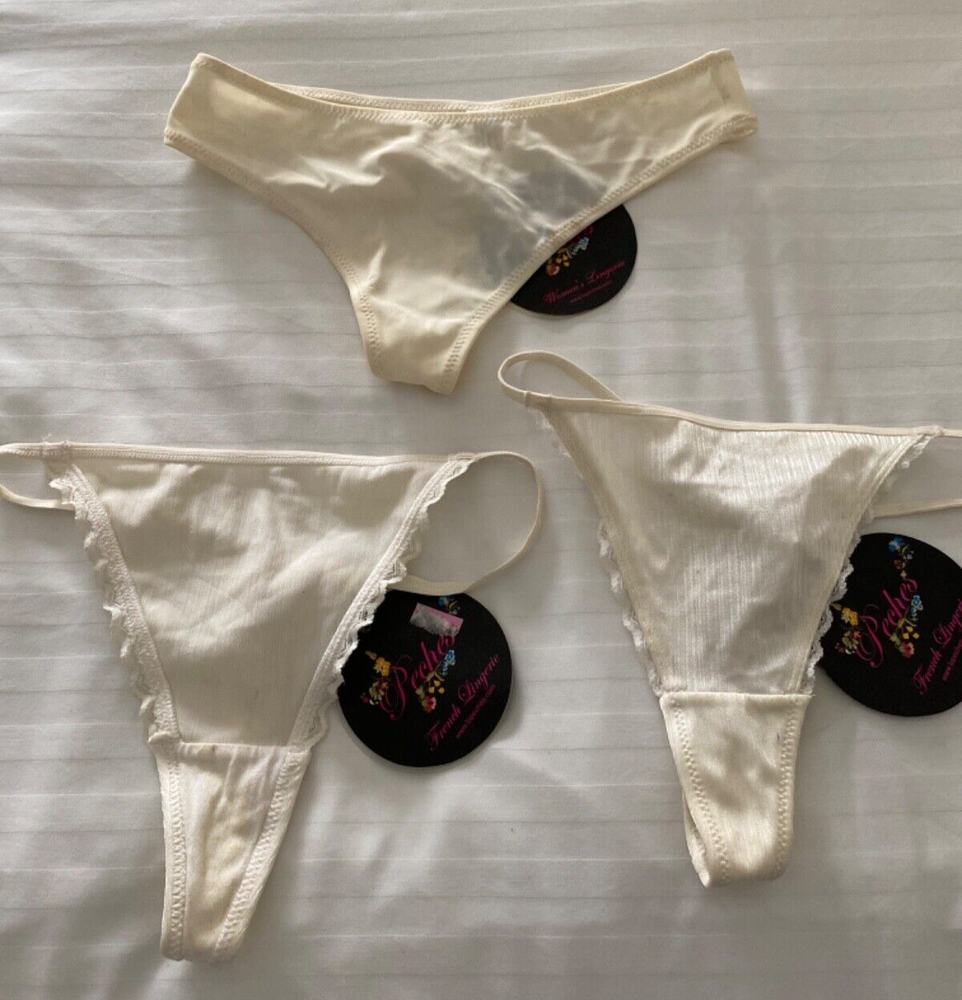 Clearance Sale White Brief Panty Thong Size XS - S (36-38cm)-image