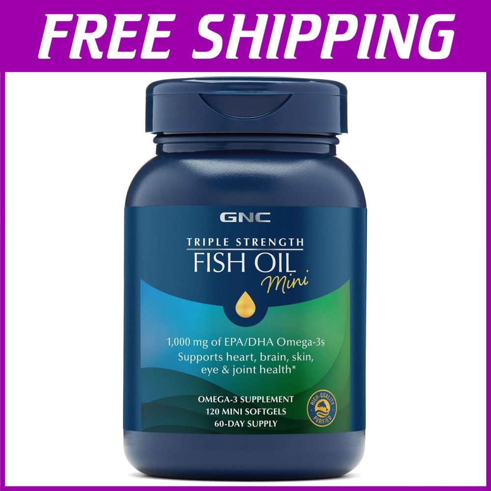 Fish Oil Mini Softgels, 1000mg Omega 3, 120ct Bottle
