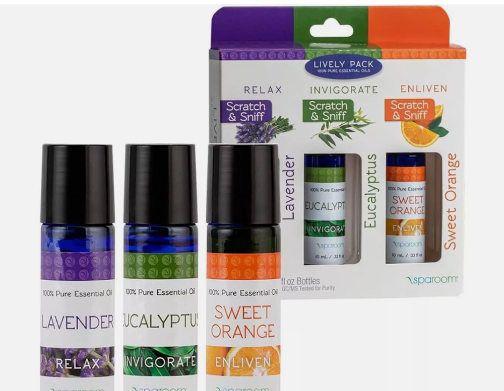 SpaRoom 100% Pure Essential Oil Lavender, Eucalyptus &Sweet Orange-3 Bottles