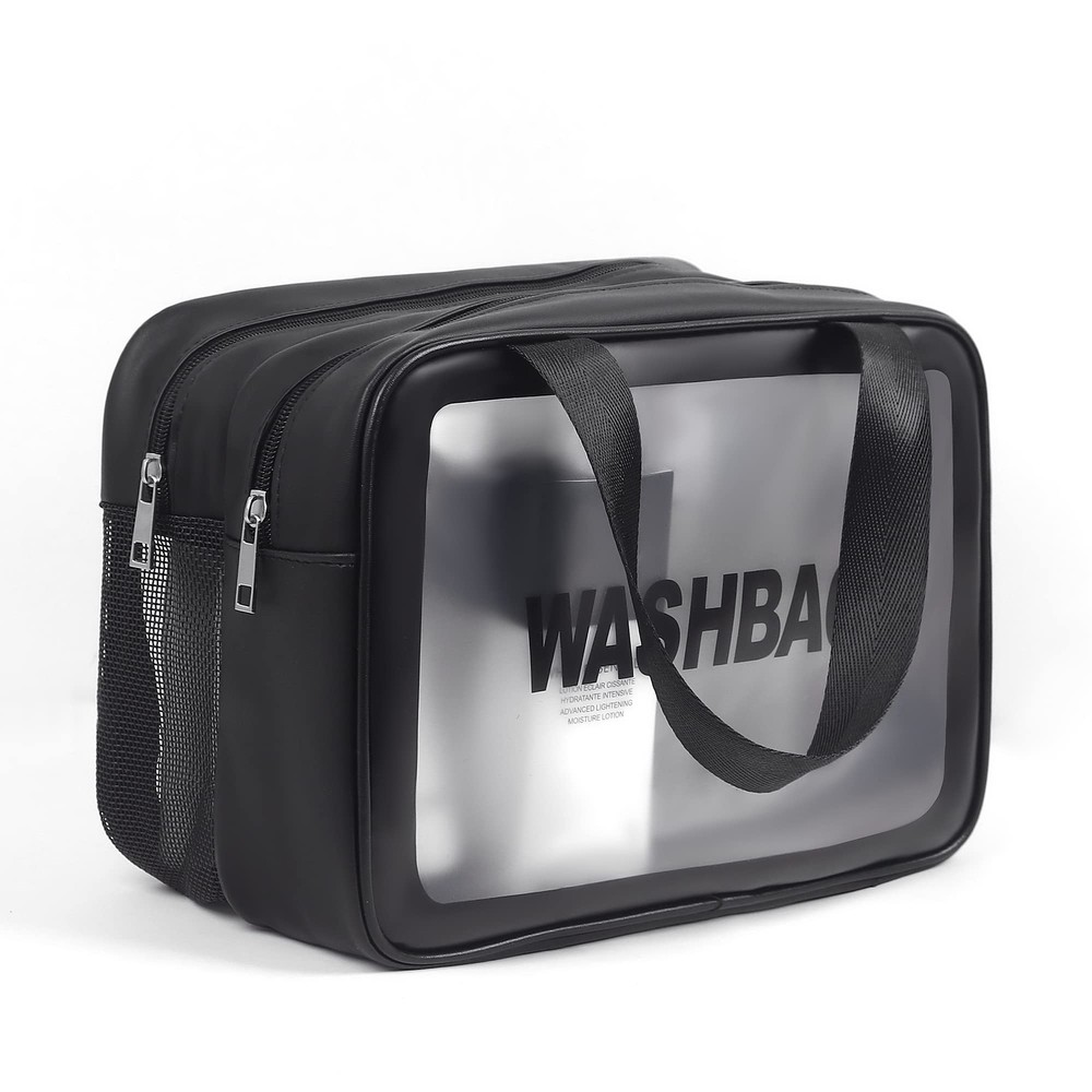 Clear PVC Waterproof Travel Toiletry Bag - Large Translucent Makeup Organizer